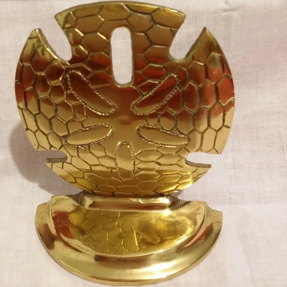 Vtg Brass Gold Sand Dollar Shell Bookends Book Ends Table Beach House Decor 5,5